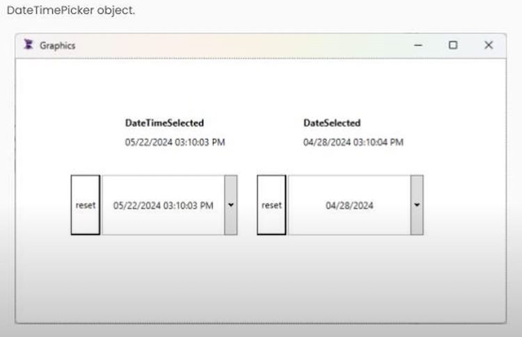 Adisra date time picker object